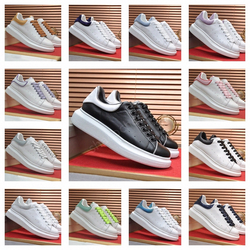 

Designer Leather Lace Up men women white Black Casual Shoes leather espadrilles flats platform oversized espadrille flat sole sneakers, 14