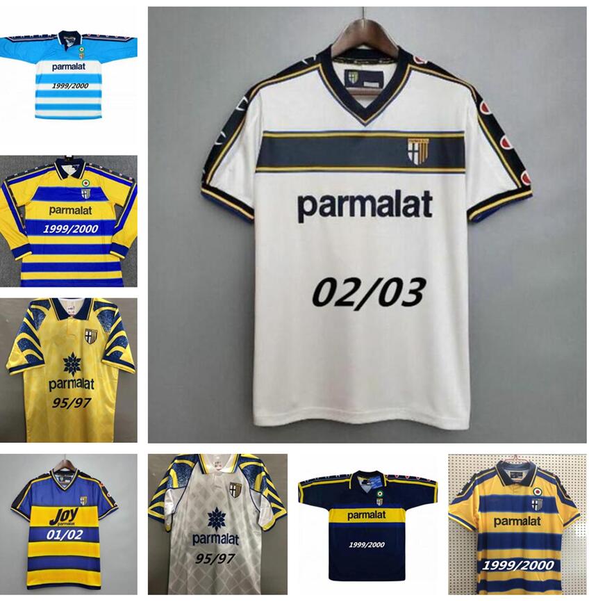 

2001 2002 Parma home retro soccer jersey 01 02 NAKATA SUKUR Cannavaro Di Vaio Micoud Almeyda vintage classic old football shirt