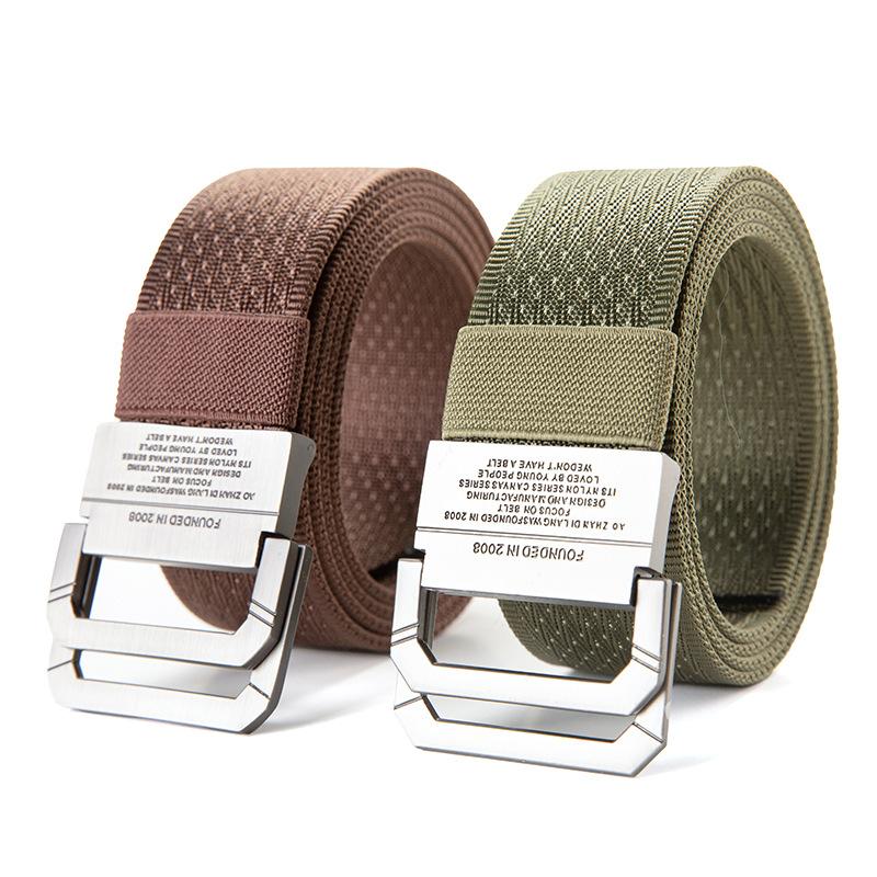 

Belts Men Casual Fabric Tactical Webbing Metal Canvas Jeans Belt Army Waist High Quality Luxury Designer Military StrapBelts, Black