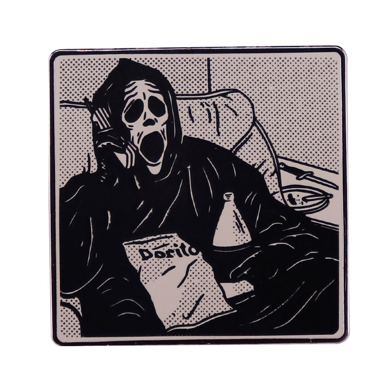 

Halloween Horror Movie Collection Enamel Pin Brooches Badge Bag Clothes Lapel Pins Women Men Jewelry Gift Accessories, As picture
