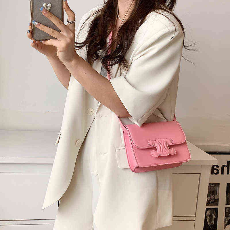 

Factory Online Export Designer Brand Bags Triumphal Arch Tofu 2022 New Plain Simple Small Square One Shoulder Messenger Mini Summer Women's, White