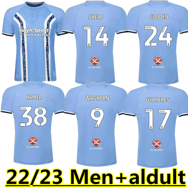 

22/23 Coventry City soccer jersey O Hare Sheaf Gyokeres Godden Hamer 2022 2023 home blue men kids kit football shirts tops camiseta de futbol 66, Yellow