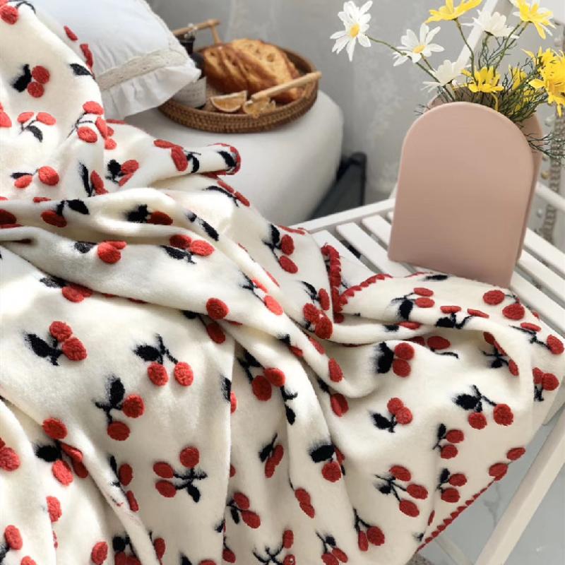 

Blankets & Swaddling Born Baby Blanket Fruit Cherry Kids Christmas Infant Bedding Crib Stroller Woolen Sofa Throw BlanketBlankets, White
