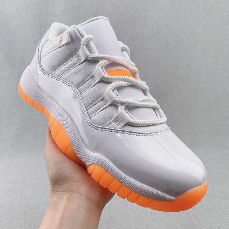 2022 Top Quality Jumpman 11 Basketball Shoes 11s Low White-orange Designer Fashion Sport Running shoe With Box AH7860-139