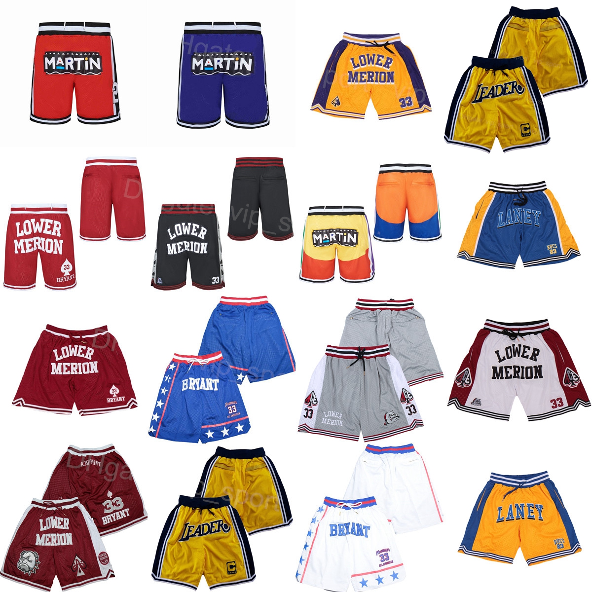 

Men Movie Lower Merion Bryant Basketball Short MULTICOLOR Sport LANEY Wear Sweatpants ALL AMERICAN Drawstring Elastic Waist MARTIN Pant LEADER All Stitched Team, Red