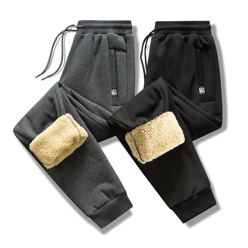 

Men's Pants Winter Thick Warm Fleece Sweatpants Men Joggers Sportswear Black Grey Casual Trousers Track Plus Size -8XL