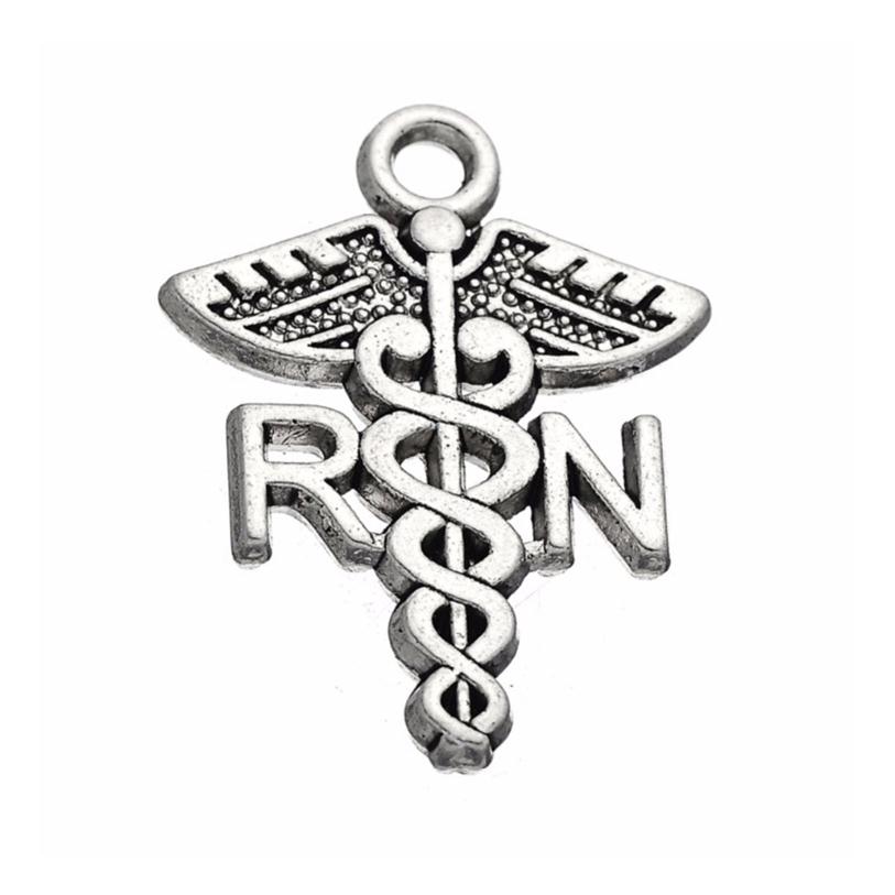 

Alloy Medical Sign RN Registered Nurse Charms Catholic Jewelry Findings AAC191293Q