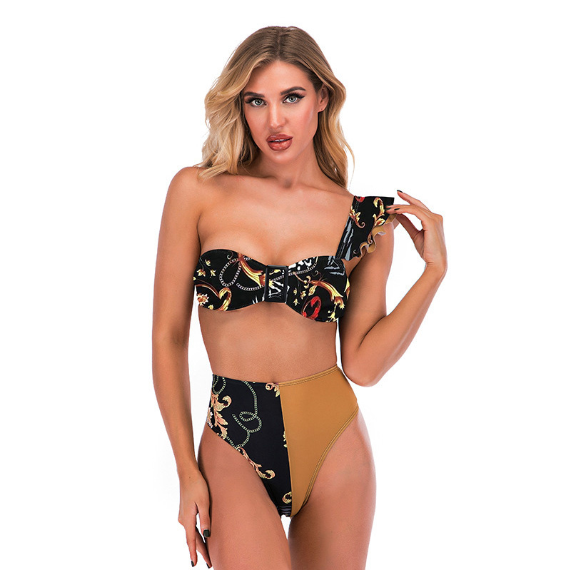 

Fashion Shoulder Bikinis Hipster Sexy Women' Push Up Designer Swimsuits Outdoor Beach Vacation Bandage Luxury Swimwear Four Seasons Universal