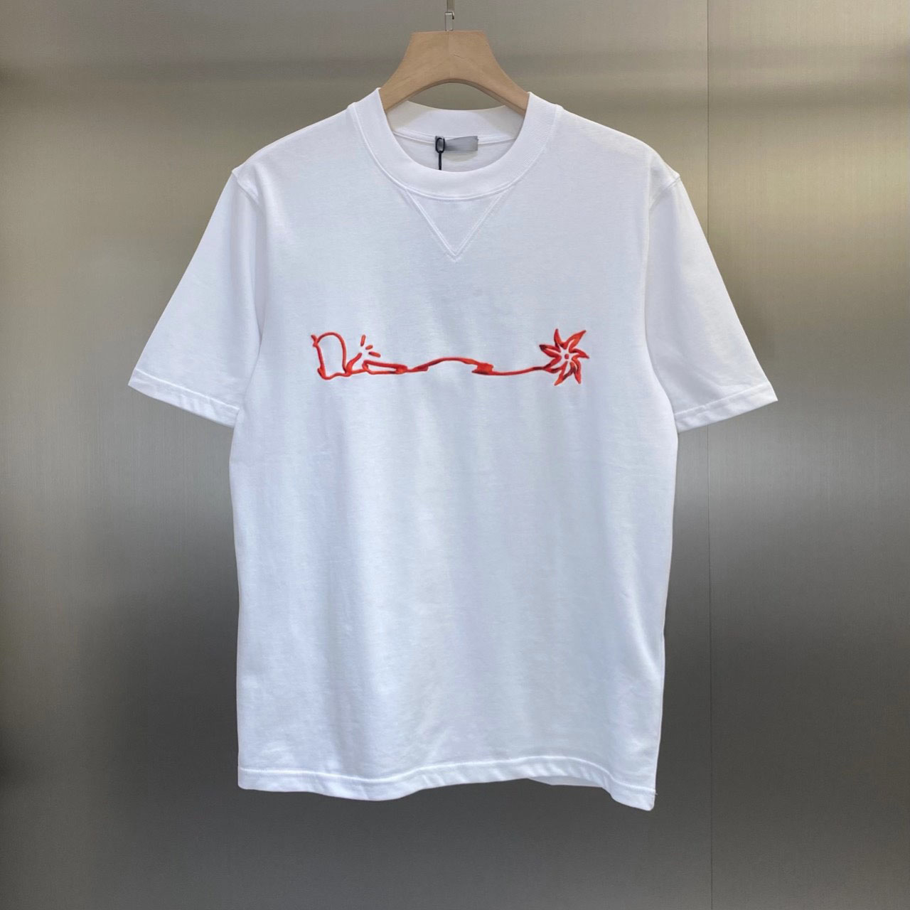 

Hip Hop Muscle Fit Curved Hem White Cotton Custom Printing Men Women T Shirt Casual Quantity Trend S-XL RT5s3