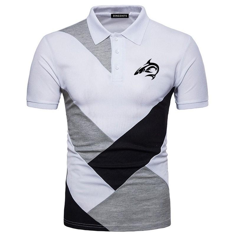

Men' Polos Short Sleeve Shirt Stitching, Black