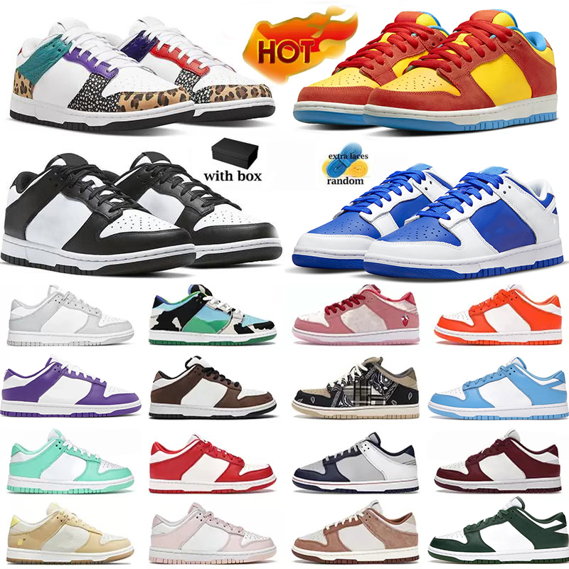 

With box UNC dunks low Running shoes White Black Grey Fog Syracuse Team Green University Blue Georgetown walking jogging sneakers trainers size 36-47