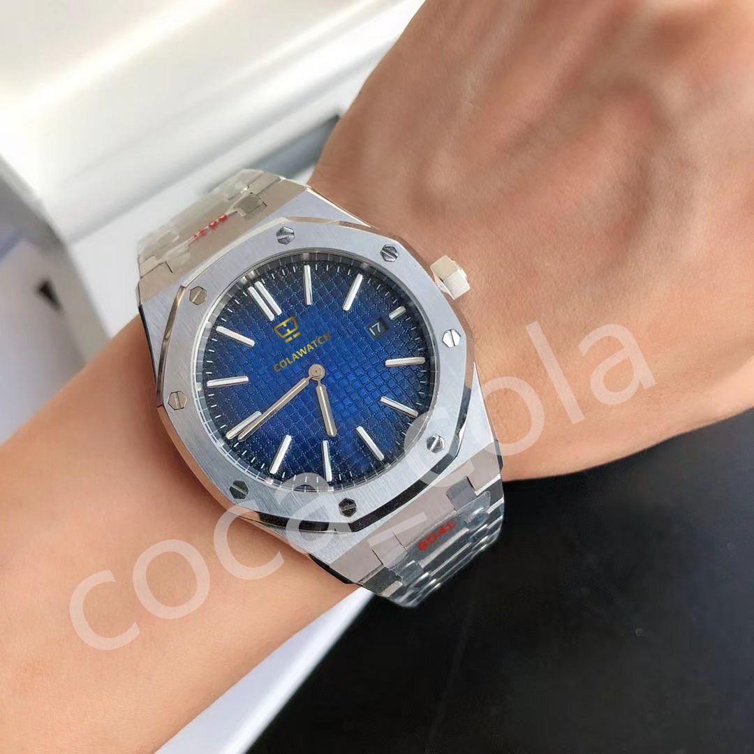 

Original Box 41mm Stainless 15400 Watch Black Dial Stainless Steel japan Movement Mechanical Transparent Automatic Mens wathces252k, Blue