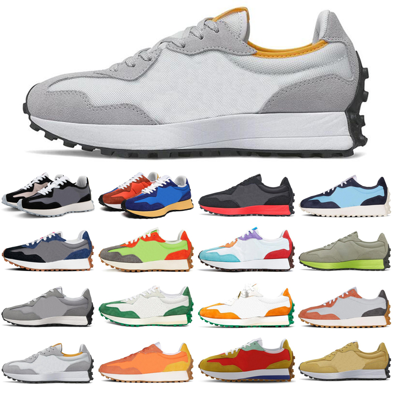 2022 Designer Luxurys 327 Chaussures de course pour hommes Femmes beige gum gum vert orange noir brun gris gris fumée pour hommes
