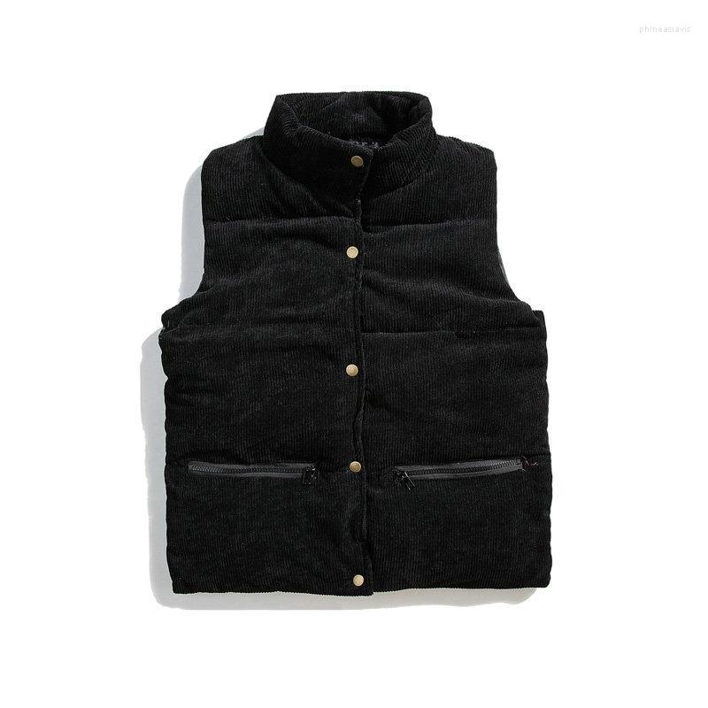 

Men' Vests Winter Jackets Coat Vest Streetwear Thicken Warm Male Corduroy Sleeveless Cotton Woman 3XL Phin22, Coffee