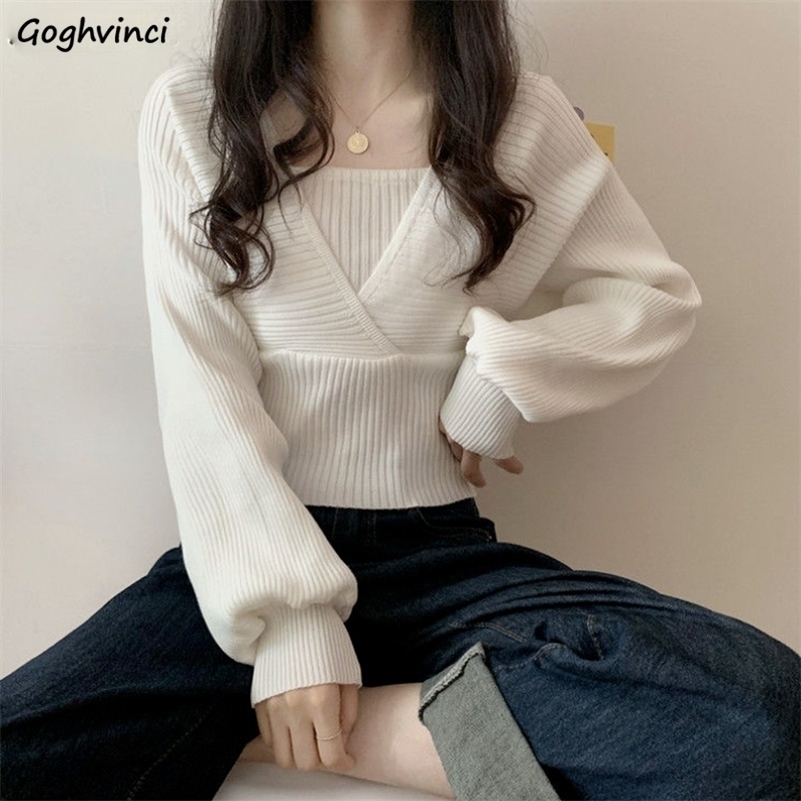 

Pullovers Women Knitting Elegant Solid All Match Ladies Casual Korean Style Daily Loose Design Spring Fashion College 220813, Pink