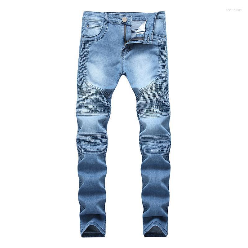

Men's Jeans Brand Fashion Stretch Mens White Printing Men Straight Elastic Casual Trousers Tight Denim Printed Pant For Bert22, 688