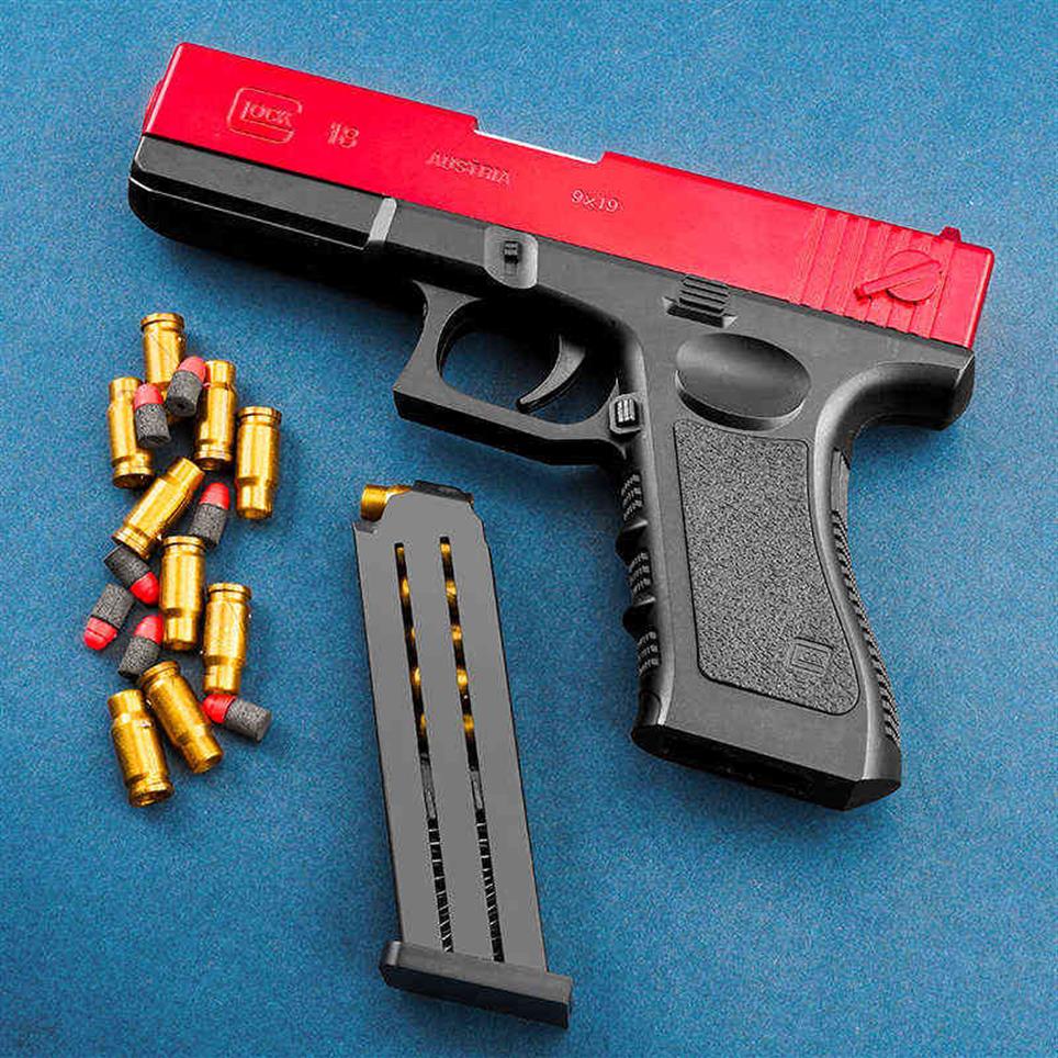 

gun Toys Pistol Plastic EVA Foam Darts Bullets Gun Simulation Model Pistol Beginner Train Handgun Gun Boys DIY Gift2477