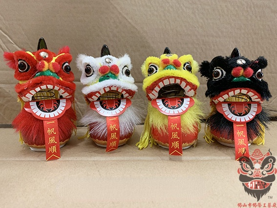 

Mascot doll costume Lion Dance Lion Dance Decoration Creative Home Furnishing Lion Head Drum Jewelry Gift Home Decoration, Black
