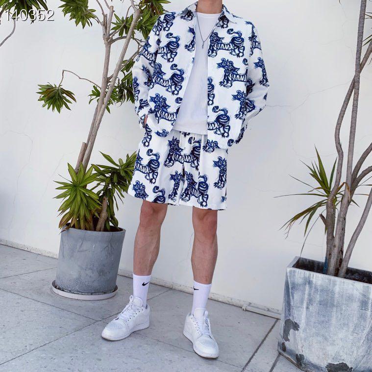 

Men's Tracksuits Zc471 Fashion Men's Sets 2022 Runway Luxury European Design Party Style ClothingMen's, Blue