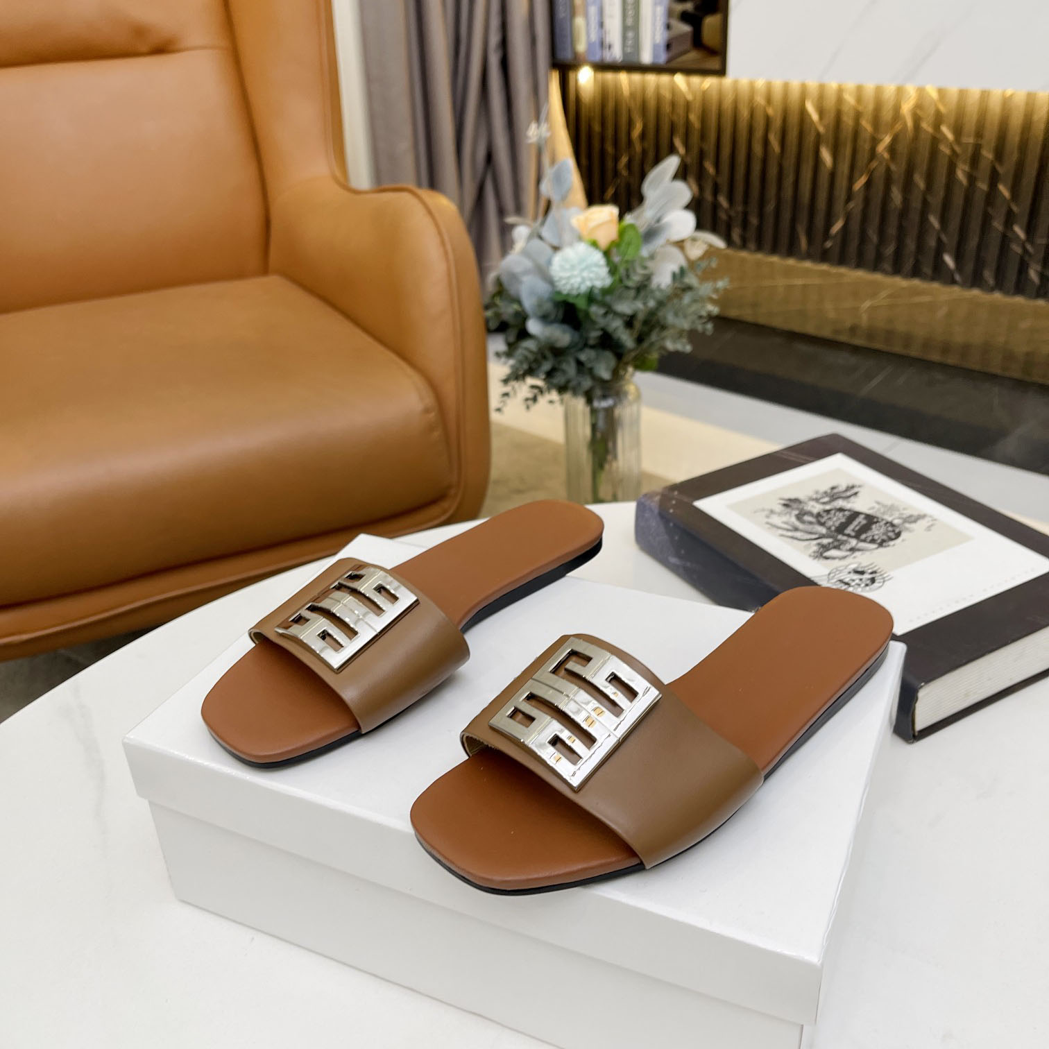 

Designer slipper Women Slippers Luxury Sandals Brand Sandals Real Leather Flip Flop Flats Slide Casual Shoes Sneakers Boots by brand 501, #10