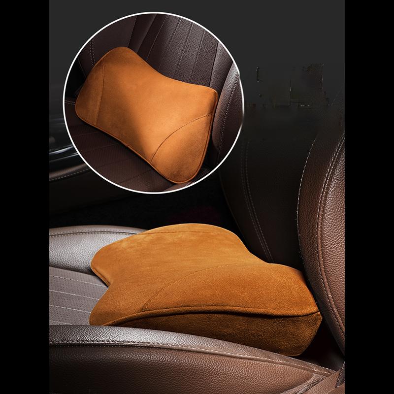 

Car Seat Covers 2-in-1 Universal Driver Memory Foam Lumbar Pillow Suede Heightened Inclined Cushion AccessoriesCar CoversCar