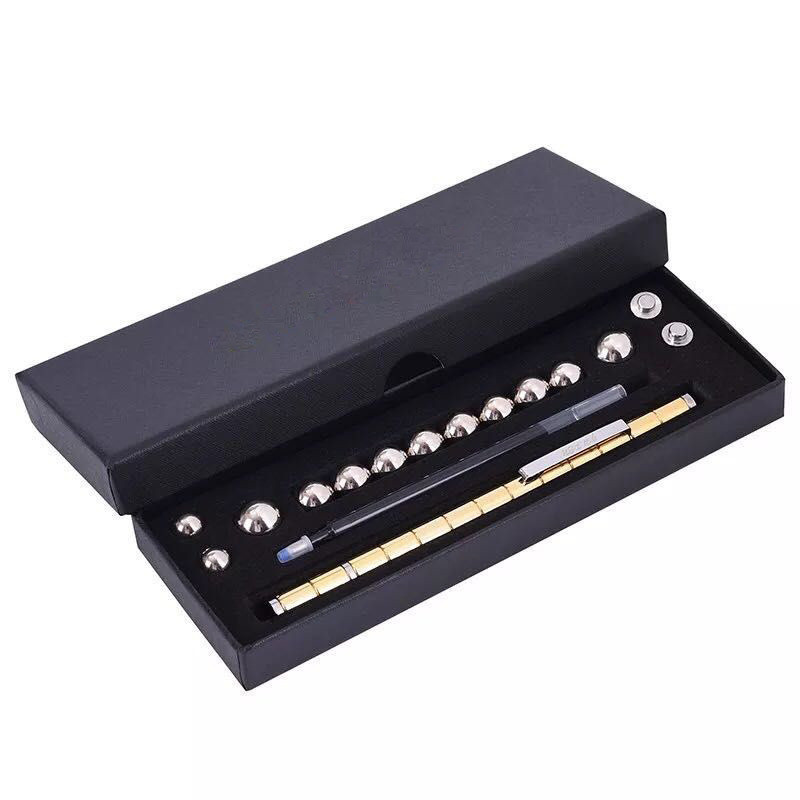 

Newest Fidget Toys School Office Magnetic Creative Fun Gift Box Deformers Metal Ball Point Pen DHL FREE YT199503