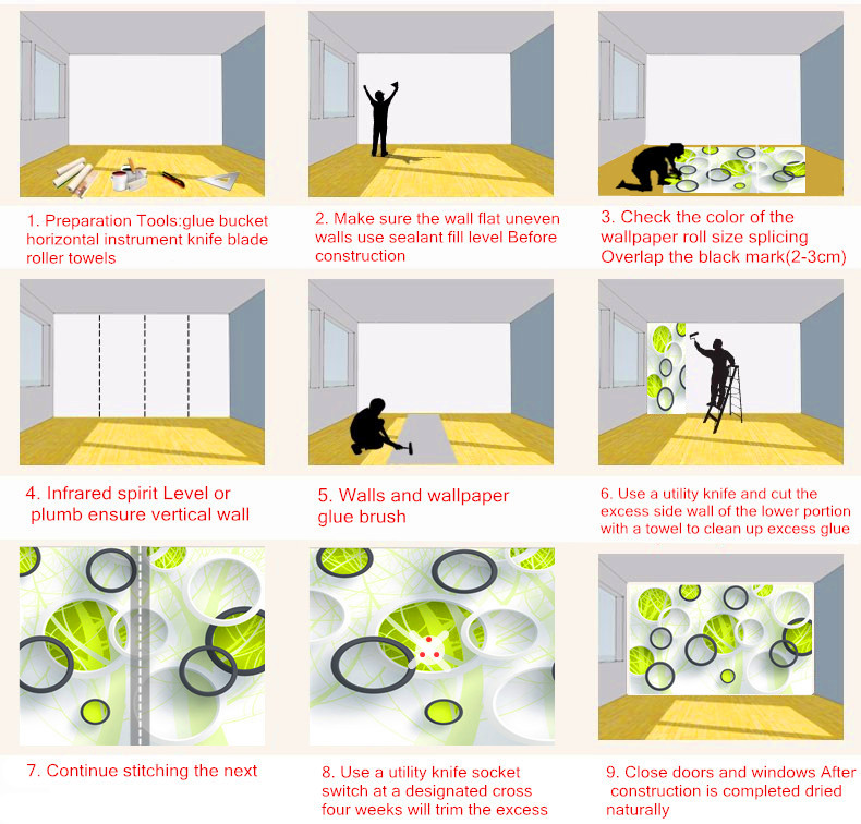 

Custom Any Size Mural Wallpaper, 1square meter