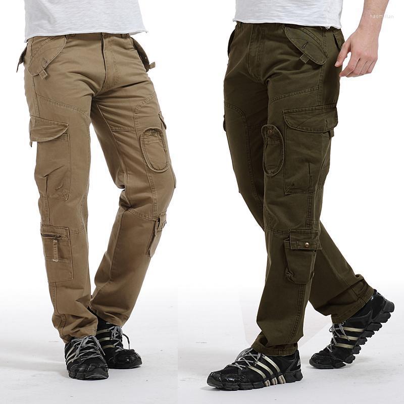 

Men's Pants High Quality 2022 Men Cargo Military Tactical Solid Easy Loose Work Long Trousers Overalls SweatpantsMen's Naom22, Black