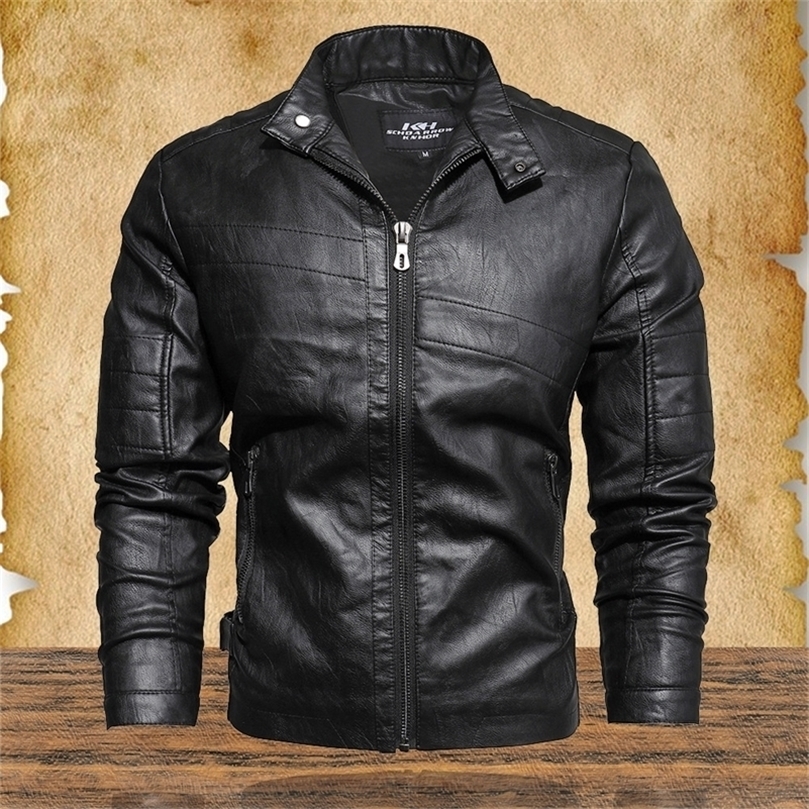 

Men Military PU Jacket Men's Casual Leather Motorcycle Jacket Male Vintage Slim Bomber Anti-Leather Coat Outerwear Man 201127, Kh8877 yellow