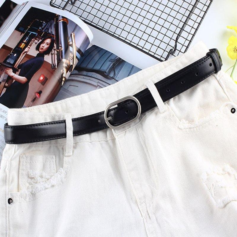 

Belts 2022 Fashion PU Pin Buckle Leather Belt Ladies Casual Commuter Jeans Solid Color Decorative, Black