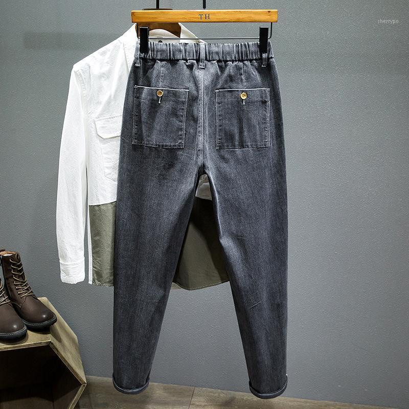 

Men's Jeans Oversized 5XL 6XL 7XL 2022 Autumn Korean Fashion Street Harem Pants Wide Leg Denim Trousers Male, Black gray