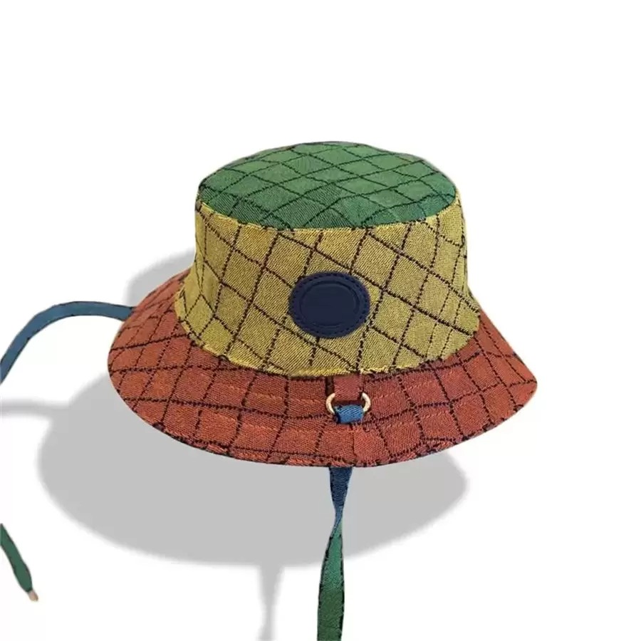 Chapeau seau pour femme pour homme Chapeaux à larges bords à la mode Bonnets double face Casquettes Designer Full Letter Print Multicolore Outdoo