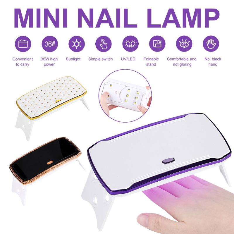 

Nail Dryers 36W Mini LED Lamp UV Dryer For Curing Gel Polish Fast Drying Foldable Manicure Pedicure Salon Tools, 01