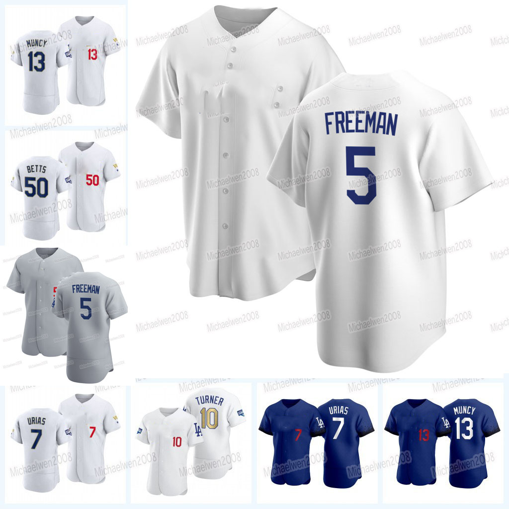 

Freddie Freeman 2022 Jersey Mookie Betts Dodgers Cody Bellinger Gavin Lux A.J. Pollock Trea Turner Max Muncy Julio Urias Clayton Kershaw Chr, Blue;black