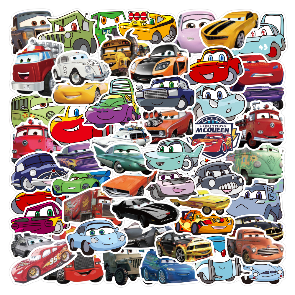 

50PCS Cute Cartoon Car Stickers For Kids Luggage Water Bottle Phone Case Motorcycle Laptop Tire Guitar Car Toys Diy Decals Aesthetics Waterproof, 50pcs-w-539