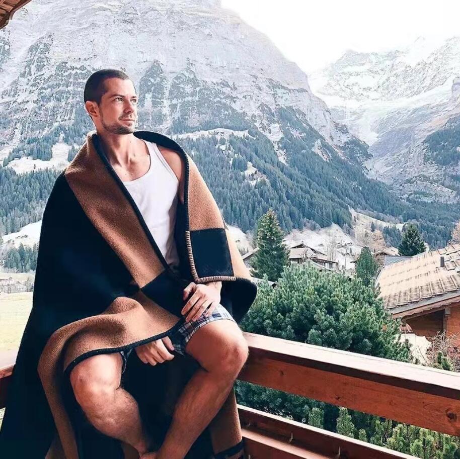 

Fashion Letter Blanket Soft Wool Scarf Shawl Portable Warm Plaid Sofa Bed Fleece Spring Autumn Women Throw Blankets