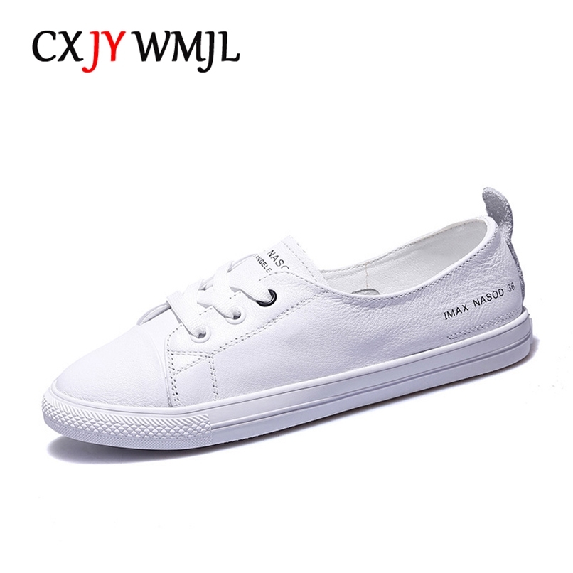 

Women's Genuine Leather Sneakers Women Casual Fashionable Sports Shoes Vulcanized Woman Summer Flat Shoe Ladies White Lacing 40 220816, Pink