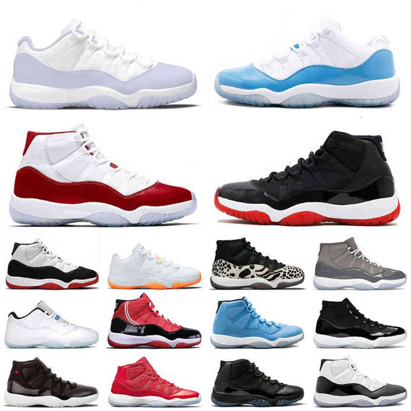 

Jordons 11 Trainers Jumpman Basketball Shoes Cherry Cool Grey Pure Violet Low 11s Legend Blue Concord 25th Anniversary Space Jam Sports Chaussures, 36-47 pink snakeskin