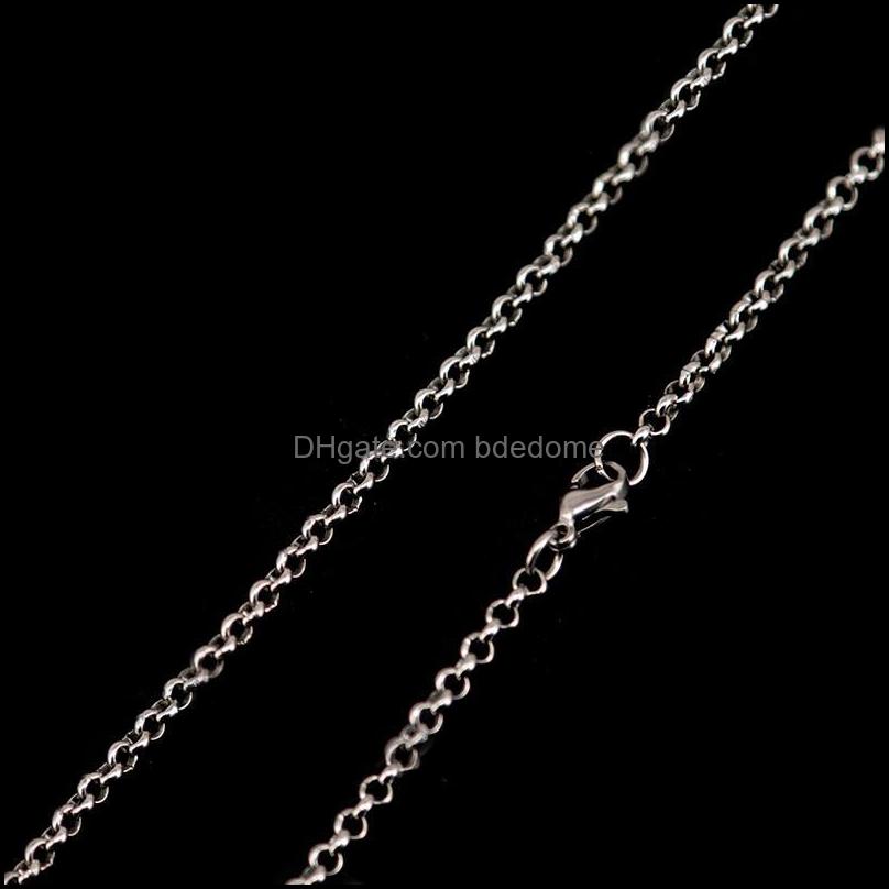 

Chains 20 24 30 316L Stainless Steel 2.5Mm Width Necklace Chain For Women Men Pendant Rolo 2021 Drop Delivery Bdedome Dhcyz