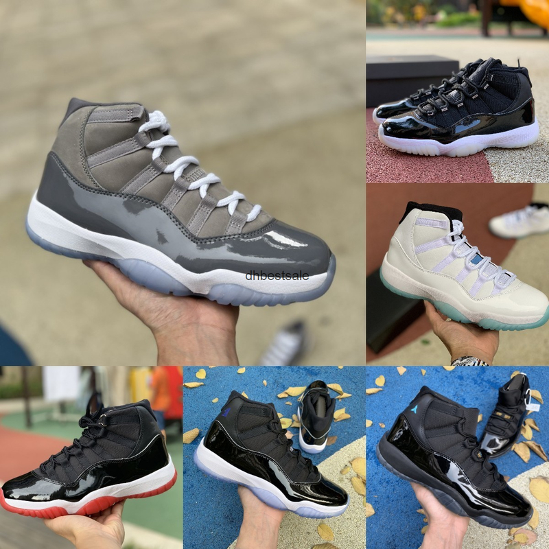 

Jumpman Jubilee Bred 11 11s High Basketball Shoes COOL GREY JORDoN Legend Blue C