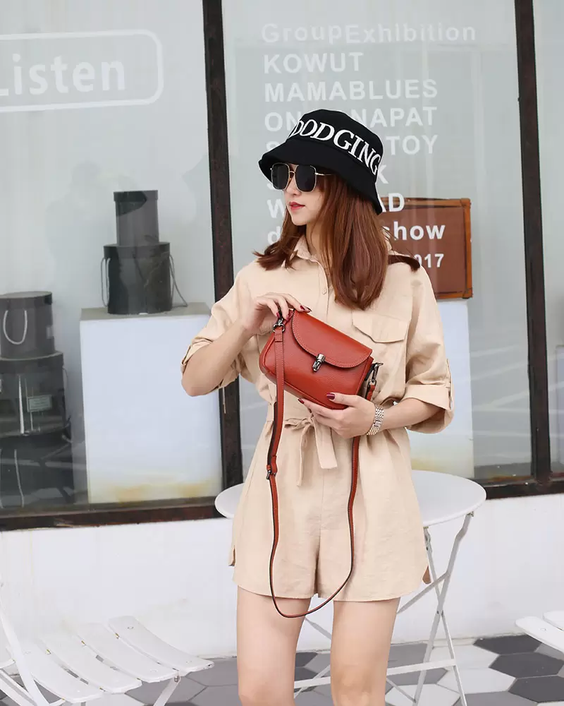 

High Quality Women Genuine Leather Shoulder Bag Female Crossbody Womens Purses and Handbags Messenger Bag Designer Bolsos Mujer, 21x7x14cm