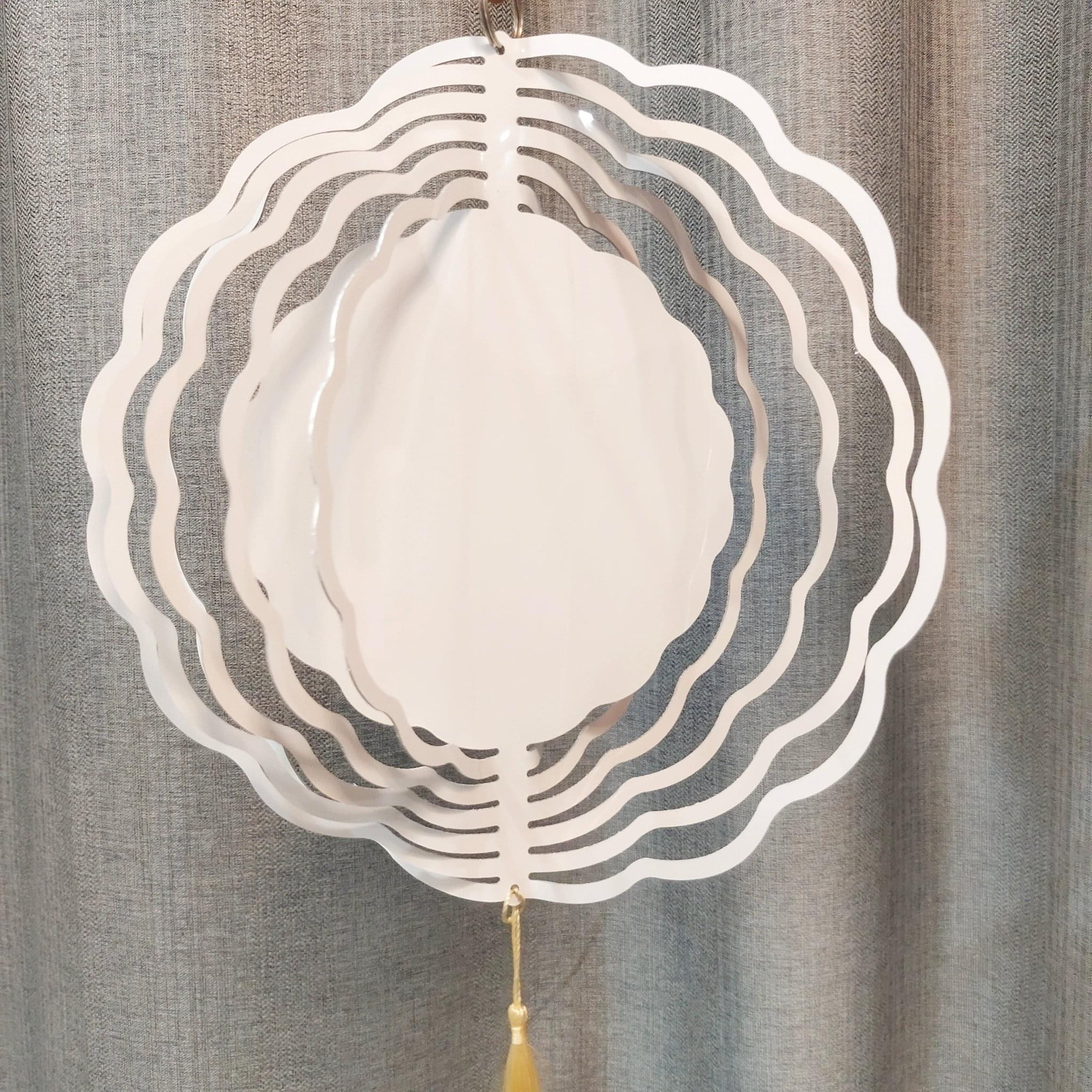 

Sublimation Wind Spinner Sublimat Metal Painting 10inch Blank Metal Ornament Double Sides Sublimated Blanks DIY Christmas Home Decoration