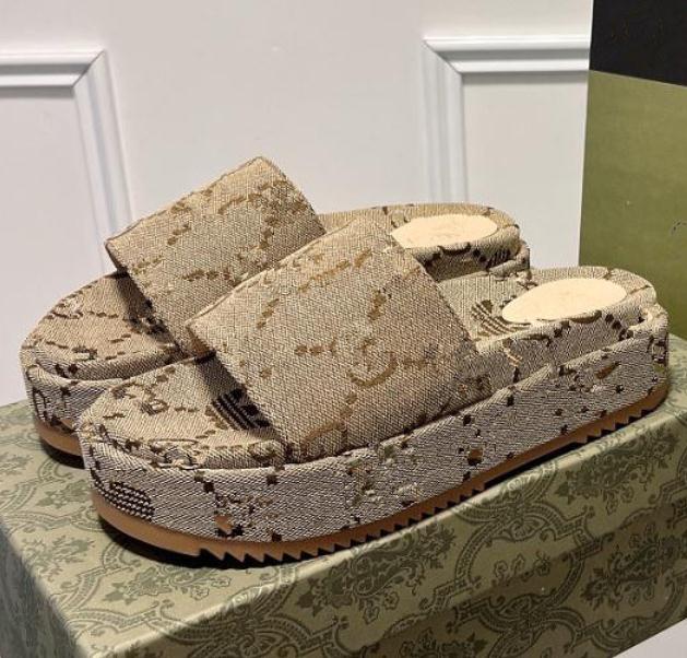 

Joint Luxury Men Women's Thick Sole Slipper and Sandals Suede Heightening Muffins Casual Print Ladies Platform 5.5cm Sandals couple Slippers 35-45, Watermelon