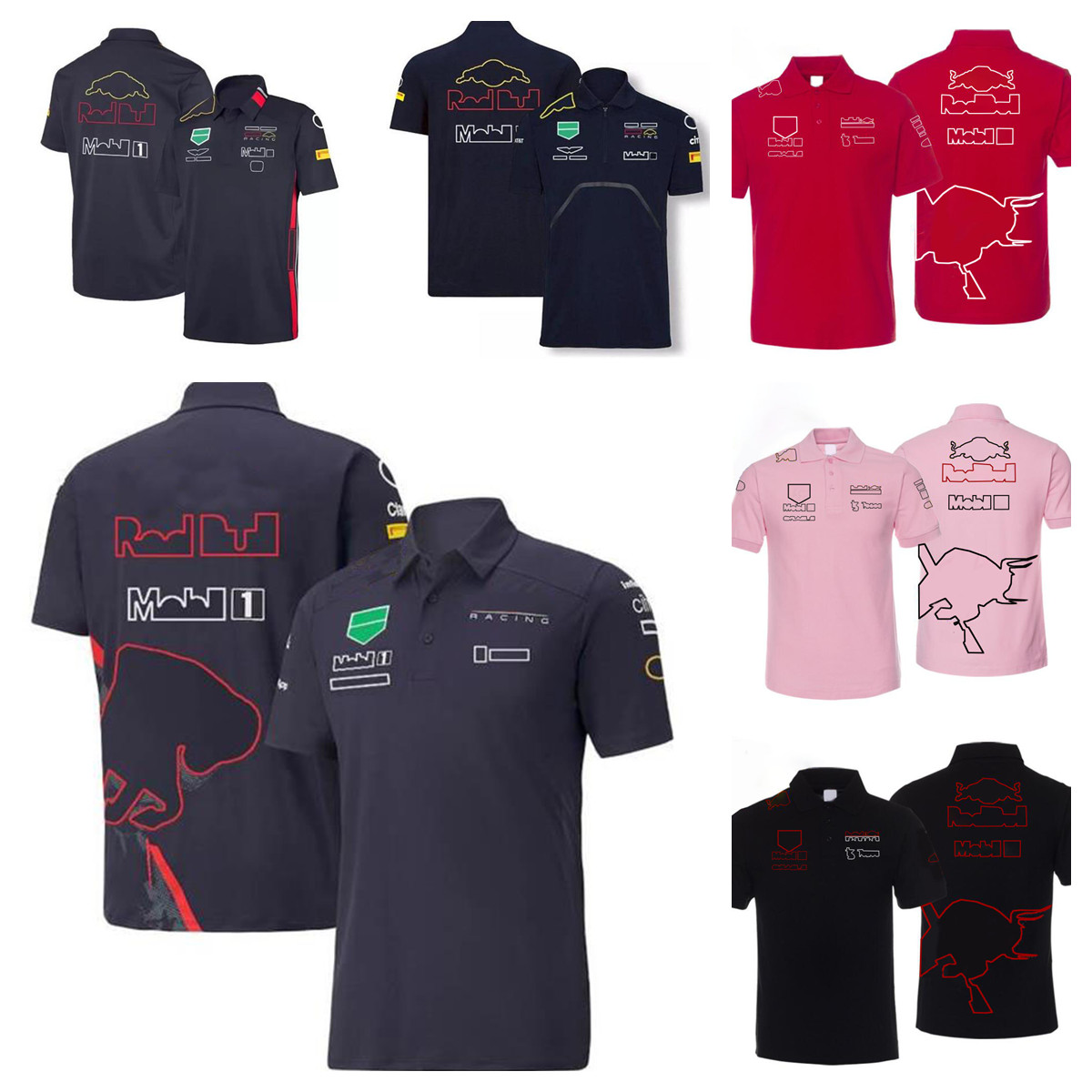 

2022 new F1 formula one lapel T-shirt summer breathable team polo shirt
