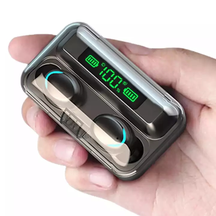 

2000mah Power Bank Ipx7 Earphones Waterproof Binaural Call 5.0 True In-Ear F9 F9-5c F9-5 TWS Earbuds Wireless Headset Earphone Headphone, Black