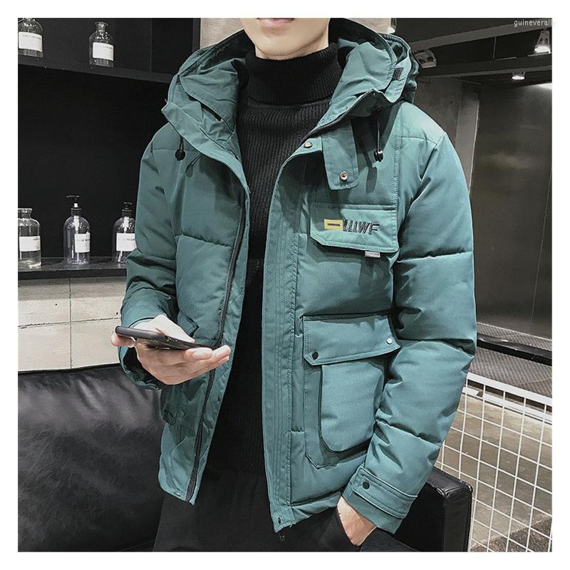 

Men's Down & Parkas 2022 Winter Men Parka Big Pockets Casual Jacket Hooded Solid Color 5 Colors Thicken And Warm Outwear Coat Guin22, Purple