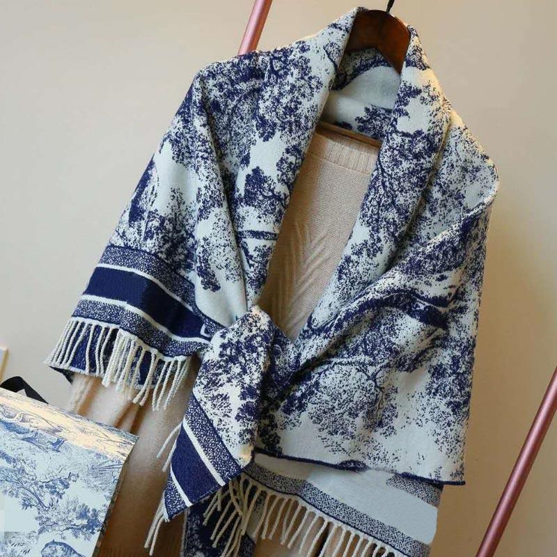 Design 2022 woman cashmere scarf Men and Women winter scarves ladies Shawls Big Letter pattern wool Landscape animal Print Pashminas 70cm X 180cm