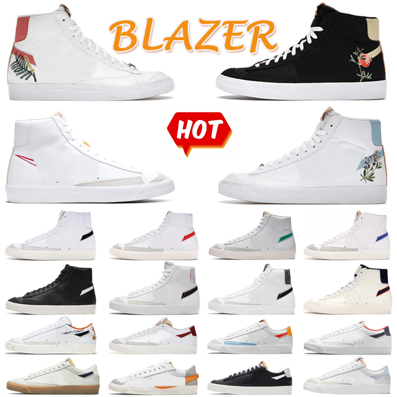 

Mid 77 shoes Blazer Vintage Blazers Men Women Casual Shoes Black Green Multi Color High Pomegranate mens trainers Designer shoe Platform Sneakers, Jumbo white orange