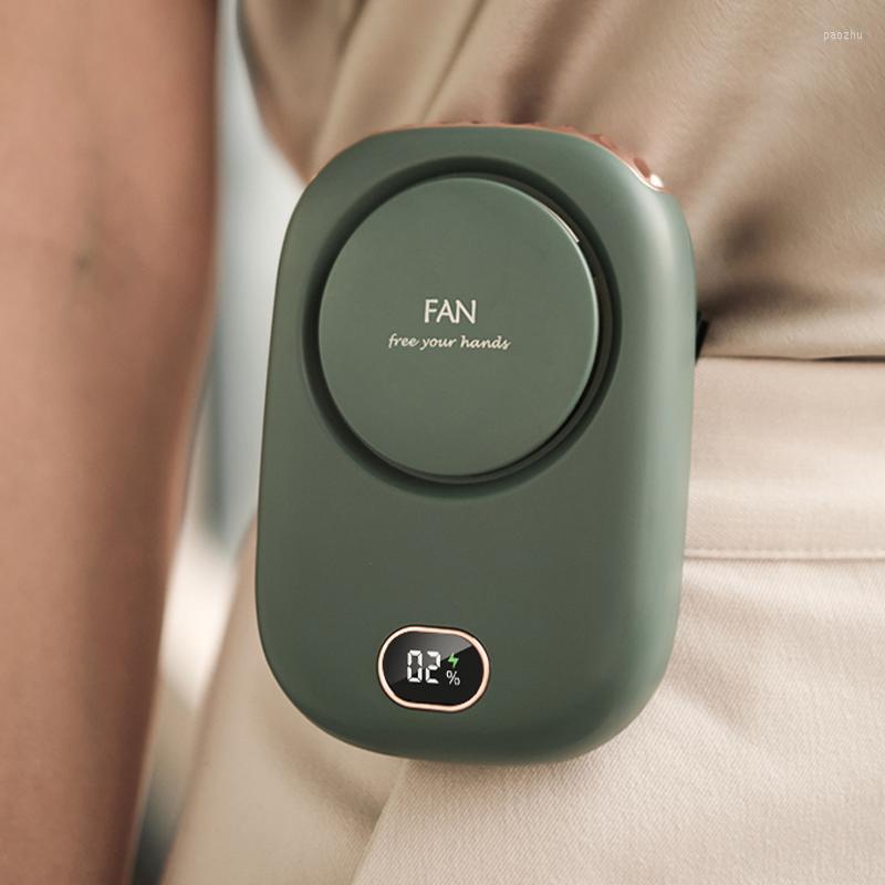 

Electric Fans Mini Fan Portable Air Conditioning USB Rechargeable Necklace Wearable Cooler Silent 3 Speed Cooling For Office TrapElectric