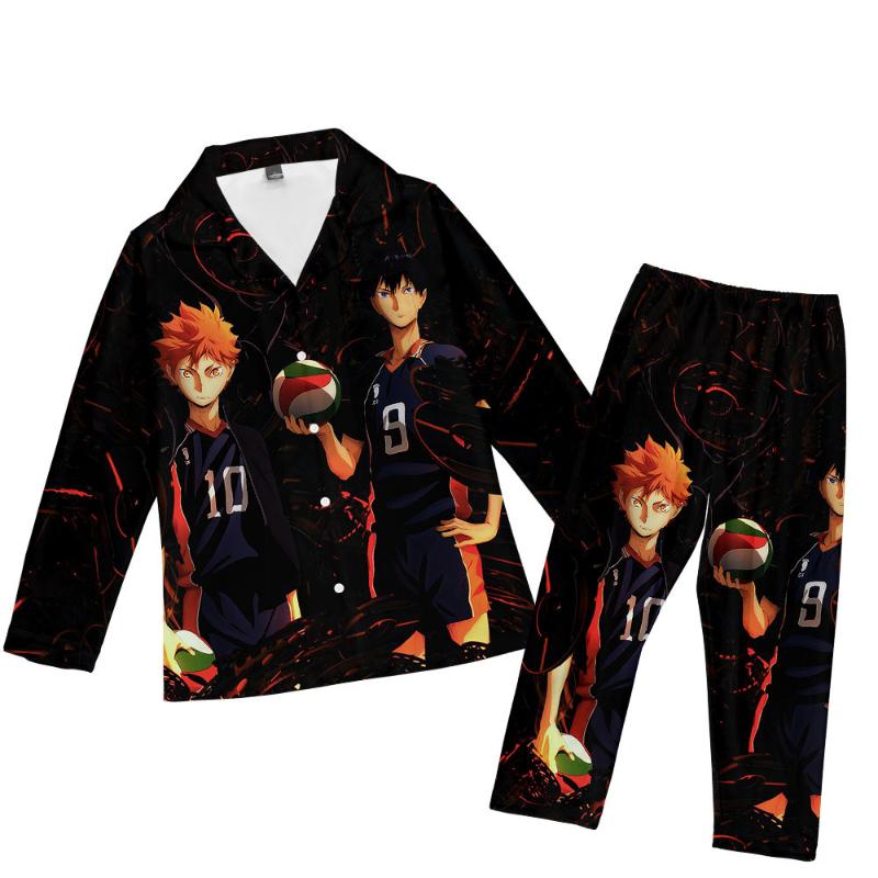 

Women's Tracksuits 2022 Haikyuu!! Summer Women Long Sleeve Pajamas Sets With Pants Silk Pijama Home Sleepwear Satin Hip Hop Pyjamas Clothes, 3d